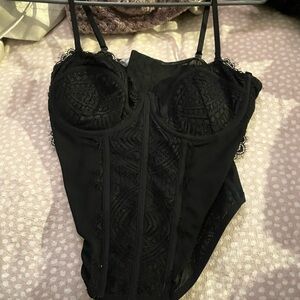 black corset top from garage